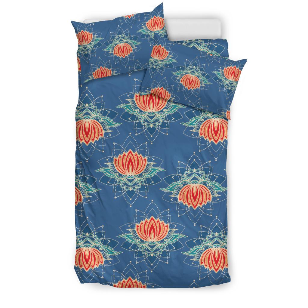 Lotus Boho Pattern Print Design LO07 Duvet Cover Bedding Set-JORJUNE.COM