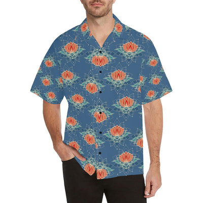 lotus Boho Pattern Print Design LO07 Men Hawaiian Shirt-JorJune