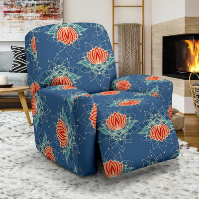 lotus Boho Pattern Print Design LO07 Recliner Slipcover-JORJUNE.COM