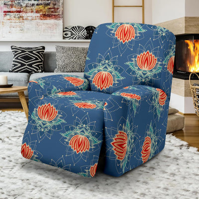 lotus Boho Pattern Print Design LO07 Recliner Slipcover-JORJUNE.COM