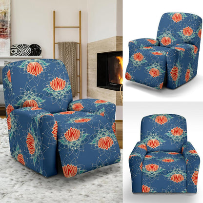 lotus Boho Pattern Print Design LO07 Recliner Slipcover-JORJUNE.COM