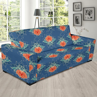 lotus Boho Pattern Print Design LO07 Sofa Slipcover-JORJUNE.COM