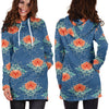 lotus Boho Pattern Print Design LO07 Women Hoodie Dress