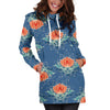 lotus Boho Pattern Print Design LO07 Women Hoodie Dress