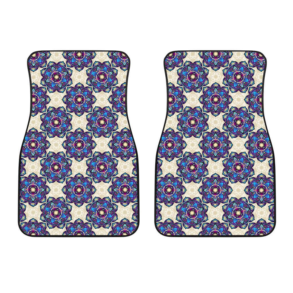 Lotus Boho Pattern Print Design LO08 Car Floor Mats-JORJUNE.COM