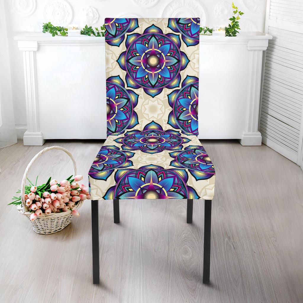 lotus Boho Pattern Print Design LO08 Dining Chair Slipcover-JORJUNE.COM