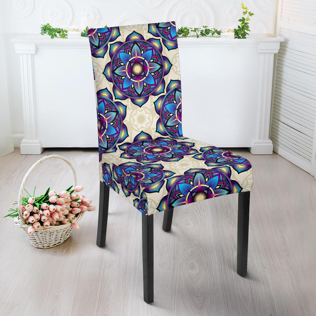 lotus Boho Pattern Print Design LO08 Dining Chair Slipcover-JORJUNE.COM