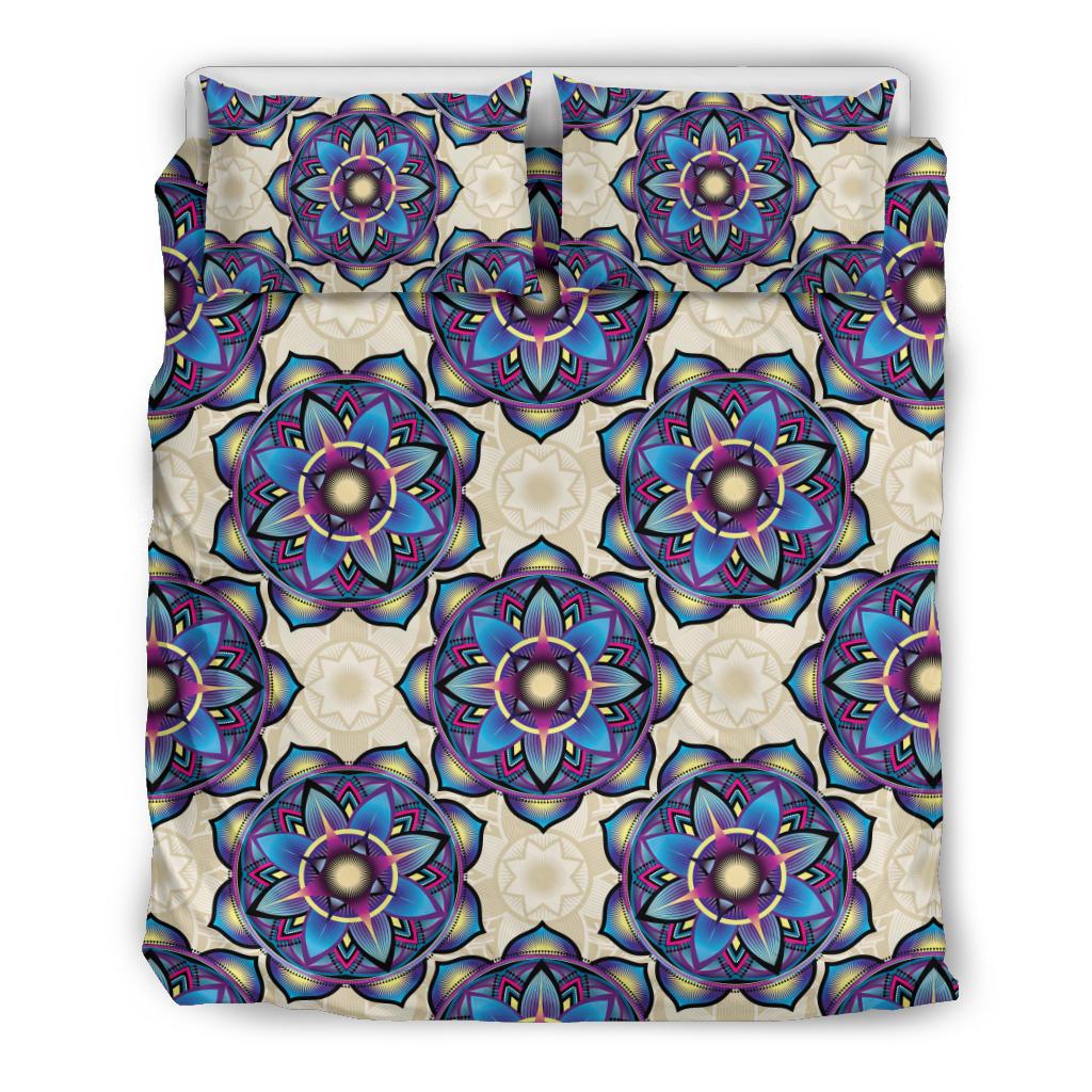 Lotus Boho Pattern Print Design LO08 Duvet Cover Bedding Set-JORJUNE.COM