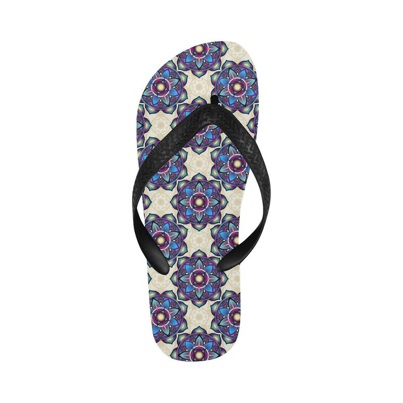 lotus Boho Pattern Print Design LO08 Flip Flops-JorJune