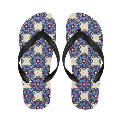 lotus Boho Pattern Print Design LO08 Flip Flops-JorJune