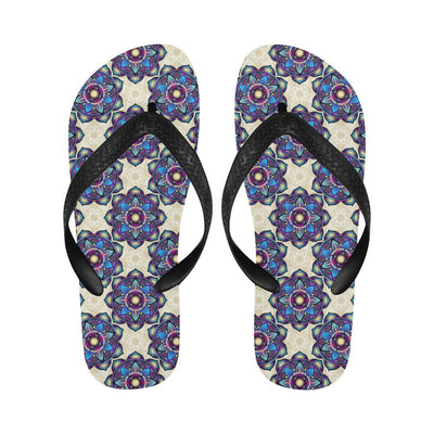 lotus Boho Pattern Print Design LO08 Flip Flops-JorJune