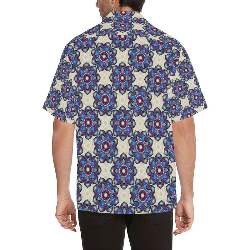 lotus Boho Pattern Print Design LO08 Men Hawaiian Shirt-JorJune