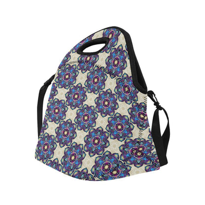 lotus Boho Pattern Print Design LO08 Neoprene Lunch Bag-JorJune