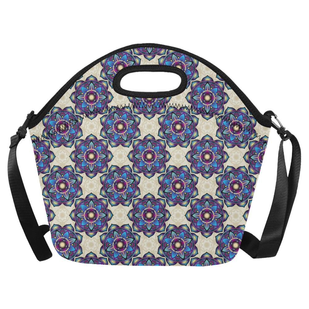 lotus Boho Pattern Print Design LO08 Neoprene Lunch Bag-JorJune