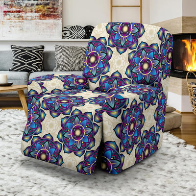 lotus Boho Pattern Print Design LO08 Recliner Slipcover-JORJUNE.COM