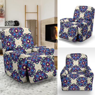 lotus Boho Pattern Print Design LO08 Recliner Slipcover-JORJUNE.COM