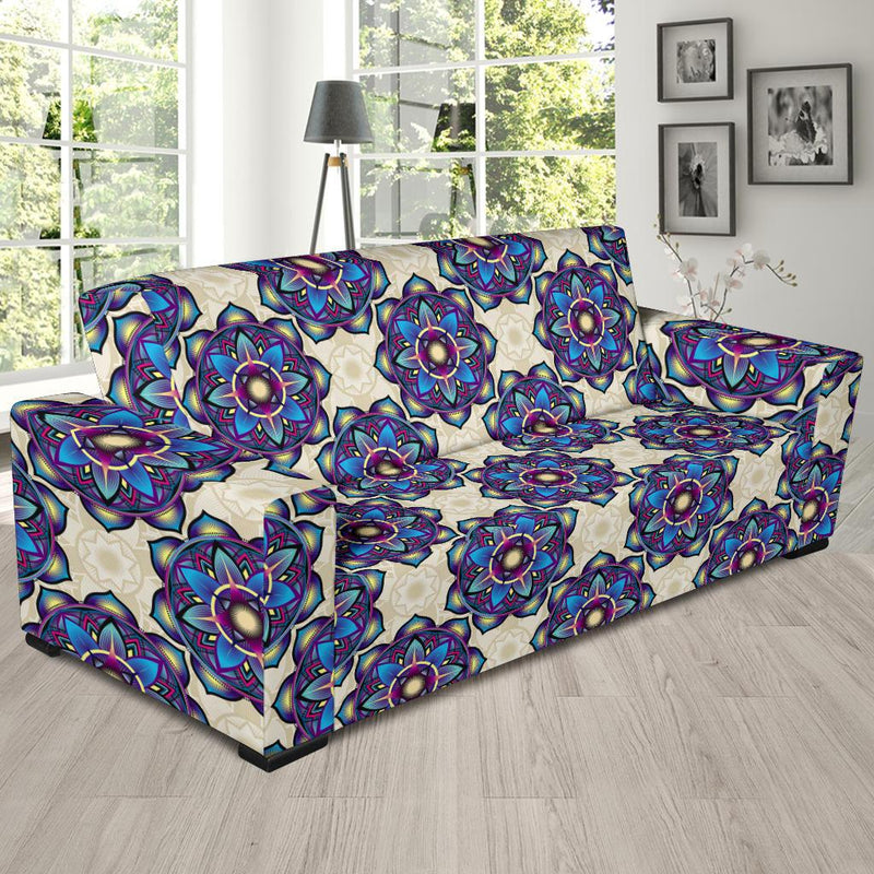 lotus Boho Pattern Print Design LO08 Sofa Slipcover-JORJUNE.COM