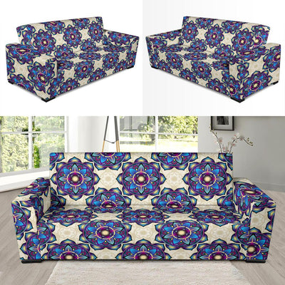 lotus Boho Pattern Print Design LO08 Sofa Slipcover-JORJUNE.COM