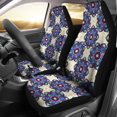 Lotus Boho Pattern Print Design LO08 Universal Fit Car Seat Covers-JorJune