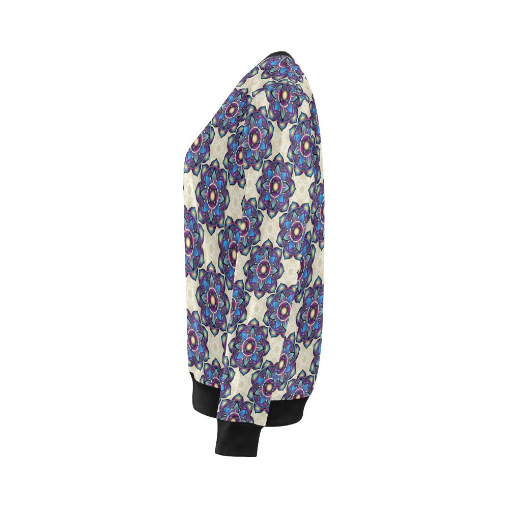 lotus Boho Pattern Print Design LO08 Women Long Sleeve Sweatshirt-JorJune
