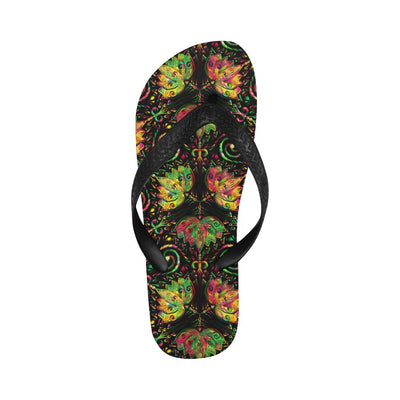 lotus Boho Pattern Print Design LO09 Flip Flops-JorJune