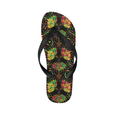 lotus Boho Pattern Print Design LO09 Flip Flops-JorJune