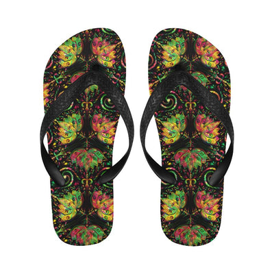 lotus Boho Pattern Print Design LO09 Flip Flops-JorJune