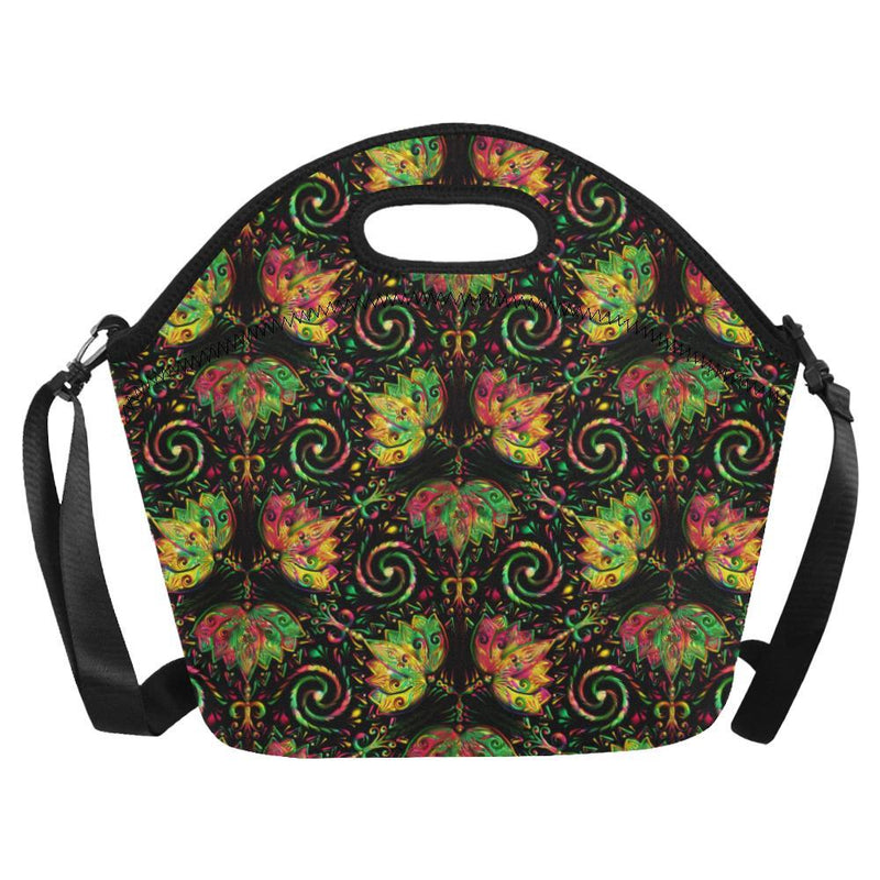 lotus Boho Pattern Print Design LO09 Neoprene Lunch Bag-JorJune