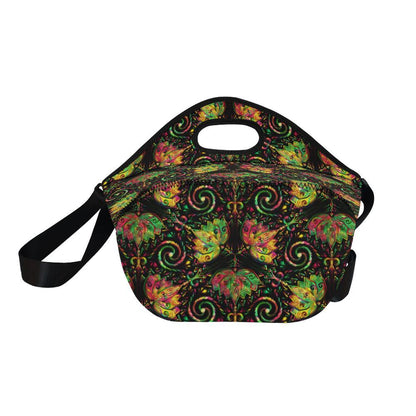 lotus Boho Pattern Print Design LO09 Neoprene Lunch Bag-JorJune