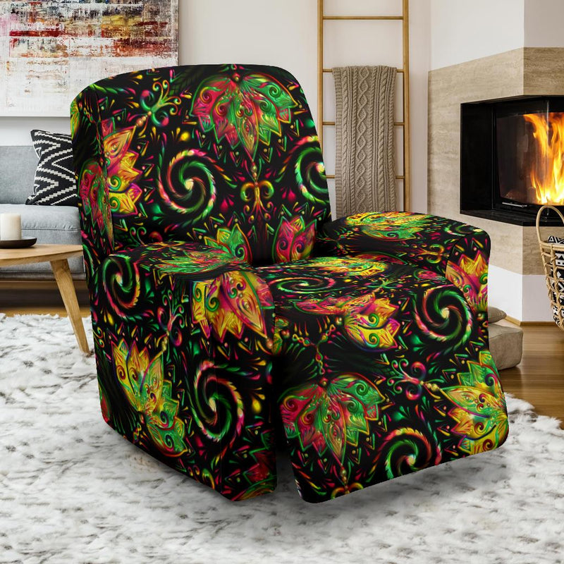 lotus Boho Pattern Print Design LO09 Recliner Slipcover-JORJUNE.COM