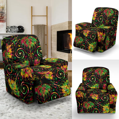 lotus Boho Pattern Print Design LO09 Recliner Slipcover-JORJUNE.COM