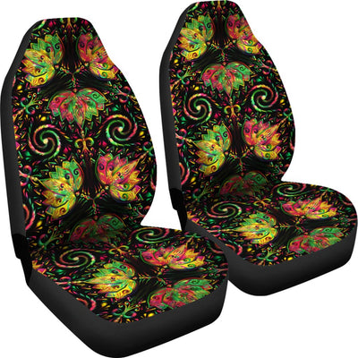 Lotus Boho Pattern Print Design LO09 Universal Fit Car Seat Covers-JorJune