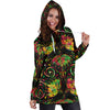 lotus Boho Pattern Print Design LO09 Women Hoodie Dress