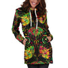 lotus Boho Pattern Print Design LO09 Women Hoodie Dress