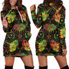 lotus Boho Pattern Print Design LO09 Women Hoodie Dress