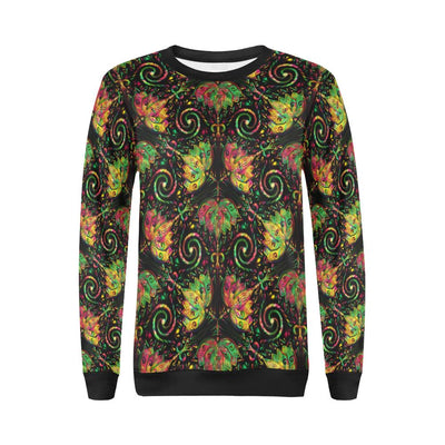 lotus Boho Pattern Print Design LO09 Women Long Sleeve Sweatshirt-JorJune