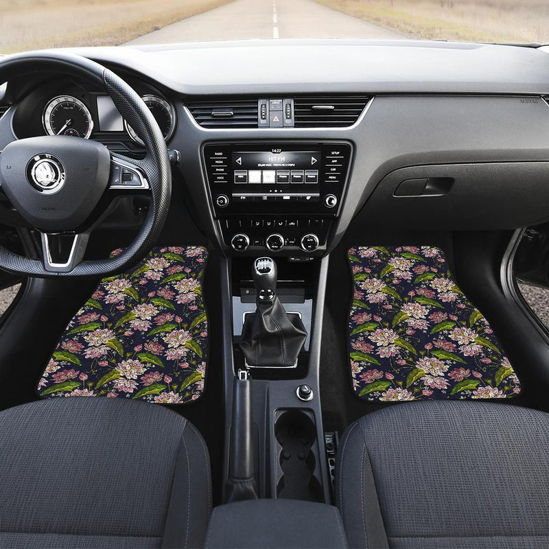 Lotus Embroidered Pattern Print Design LO06 Car Floor Mats-JORJUNE.COM