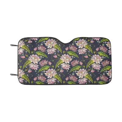 lotus Embroidered Pattern Print Design LO06 Car Sun Shade-JorJune