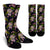 lotus Embroidered Pattern Print Design LO06 Crew Socks-JORJUNE.COM