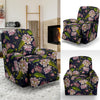 lotus Embroidered Pattern Print Design LO06 Recliner Slipcover-JORJUNE.COM