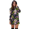 lotus Embroidered Pattern Print Design LO06 Women Hoodie Dress