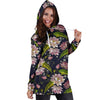 lotus Embroidered Pattern Print Design LO06 Women Hoodie Dress