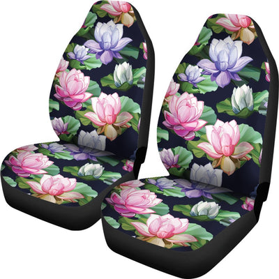 Lotus Flower Print Design Universal Fit Car Seat Covers