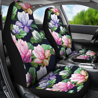 Lotus Flower Print Design Universal Fit Car Seat Covers