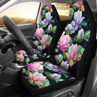 Lotus Flower Print Design Universal Fit Car Seat Covers