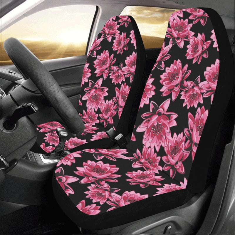 Lotus Pattern Print Design 03 Car Seat Covers (Set of 2)-JORJUNE.COM