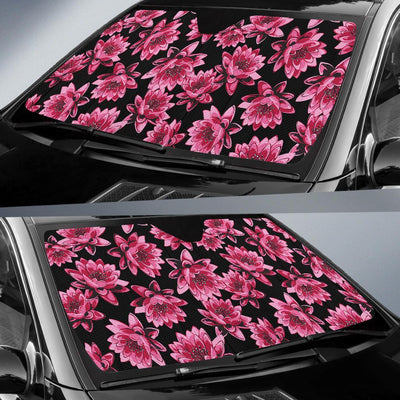 Lotus Pattern Print Design 03 Car Sun Shades-JORJUNE.COM