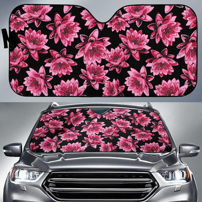 Lotus Pattern Print Design 03 Car Sun Shades-JORJUNE.COM