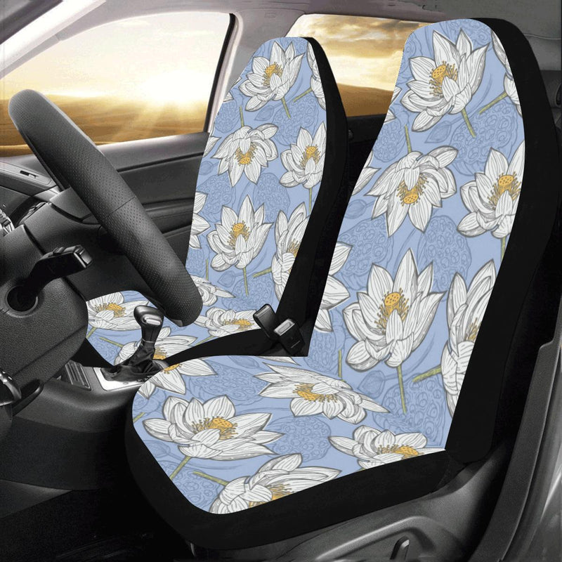 Lotus Pattern Print Design 04 Car Seat Covers (Set of 2)-JORJUNE.COM