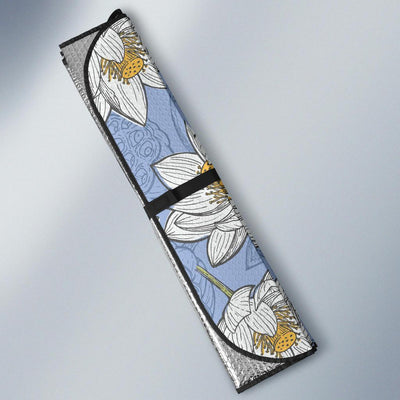 Lotus Pattern Print Design 04 Car Sun Shades-JORJUNE.COM